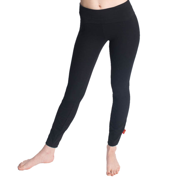 Topshop Fold Over Waist Yoga Straight Leg Pants In Black