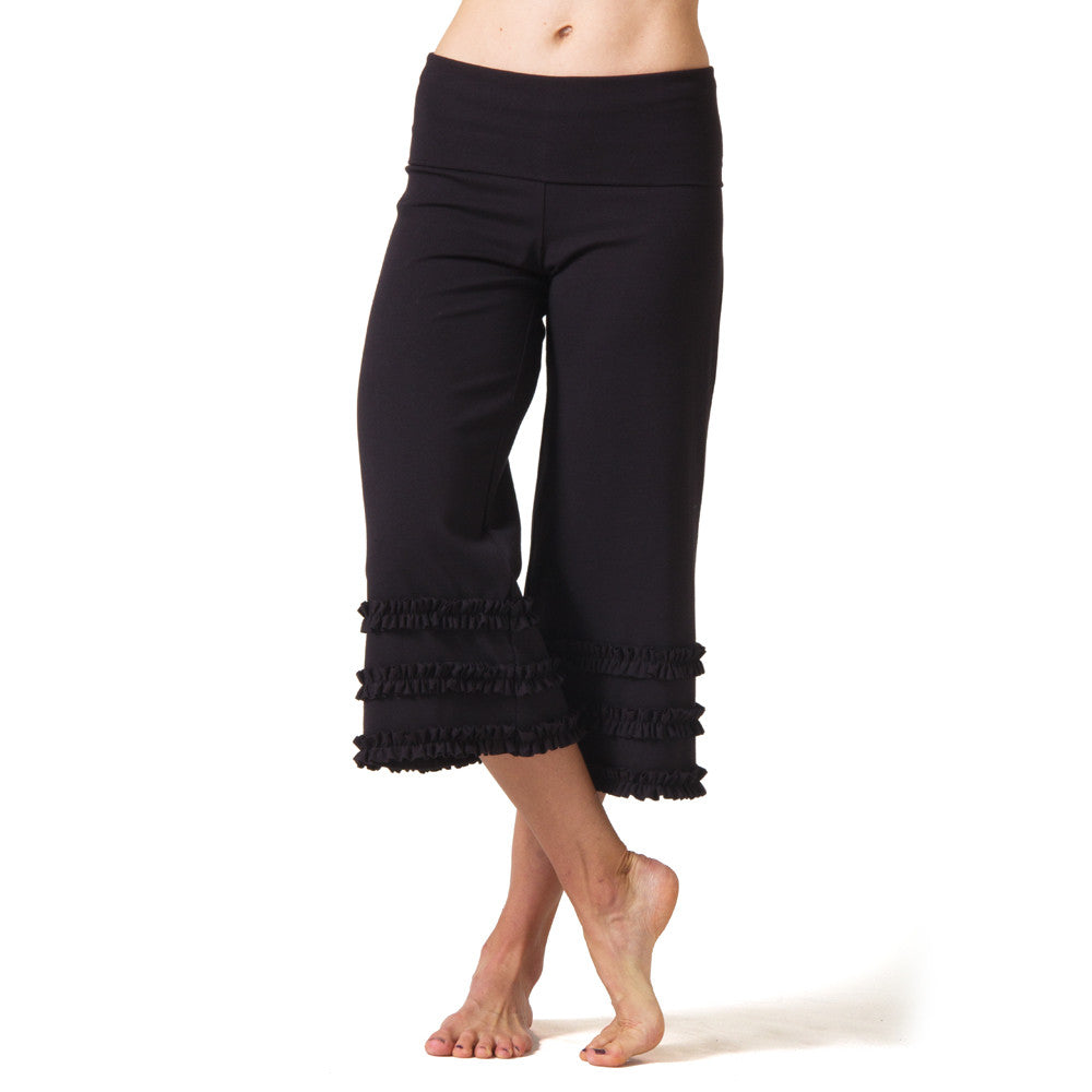 Wisdom Fold Over Yoga Pants - Charcoal LONG – Beckons Inspired Clothing