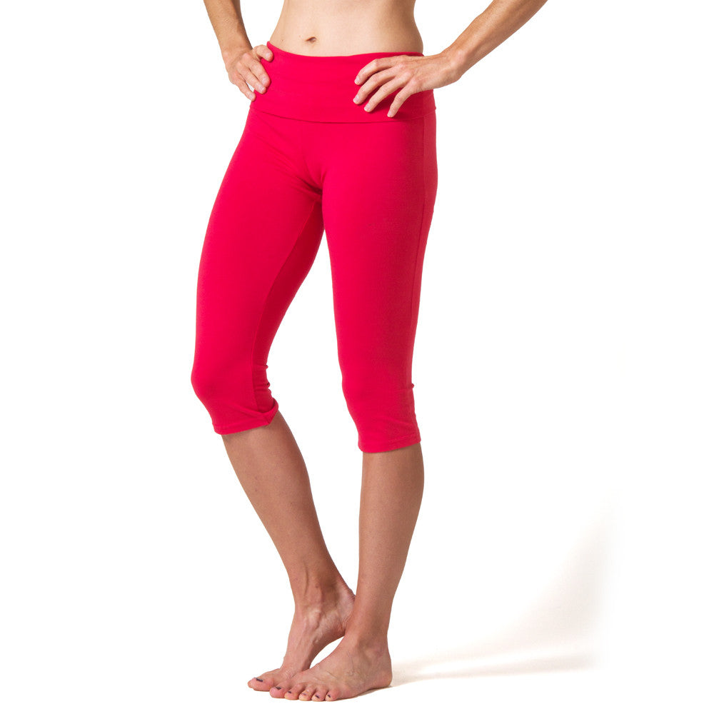 High Waisted Women's Red Yoga Capris Leggings With Inner -  Canada