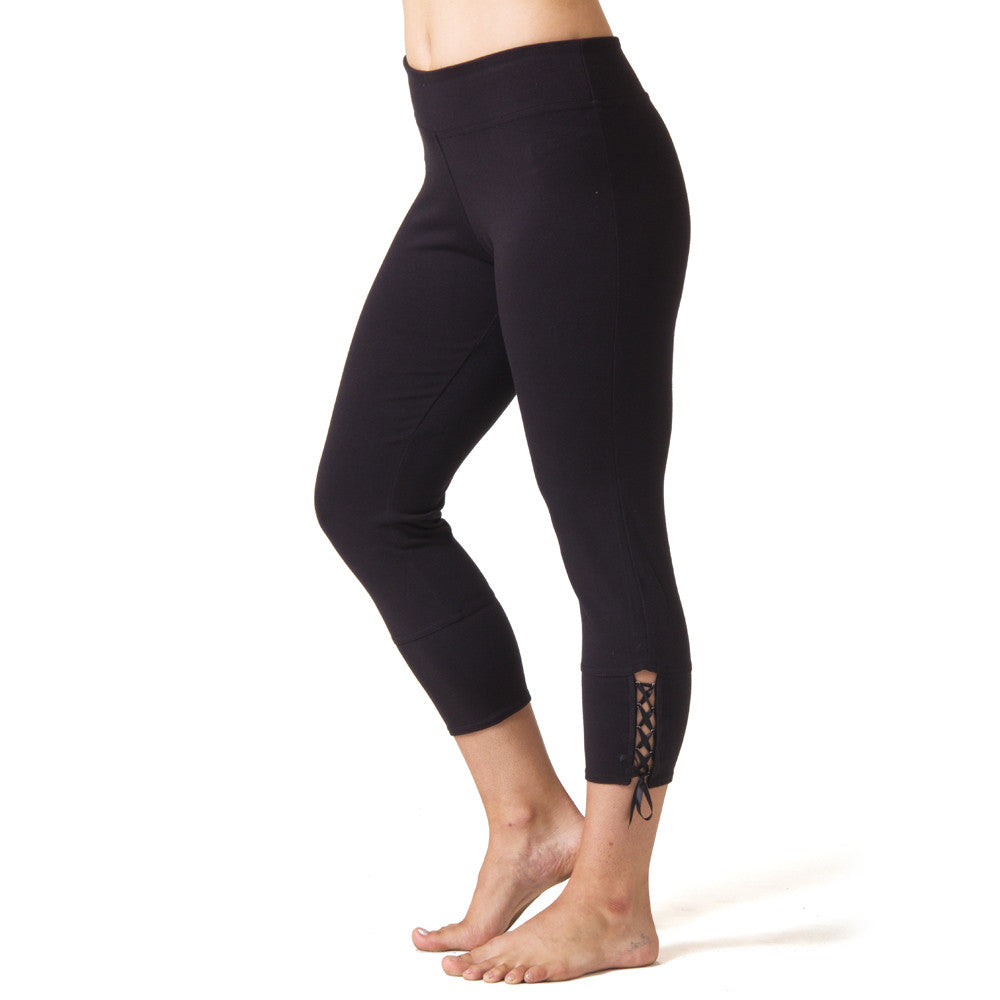 Love Lace-up Capri Legging - Black – Beckons Inspired Clothing